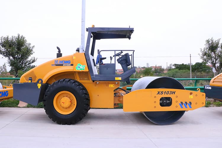 XCMG Official 10 Ton Small Road Rollers XS103H Single Drum Vibratory Road Roller for Sale